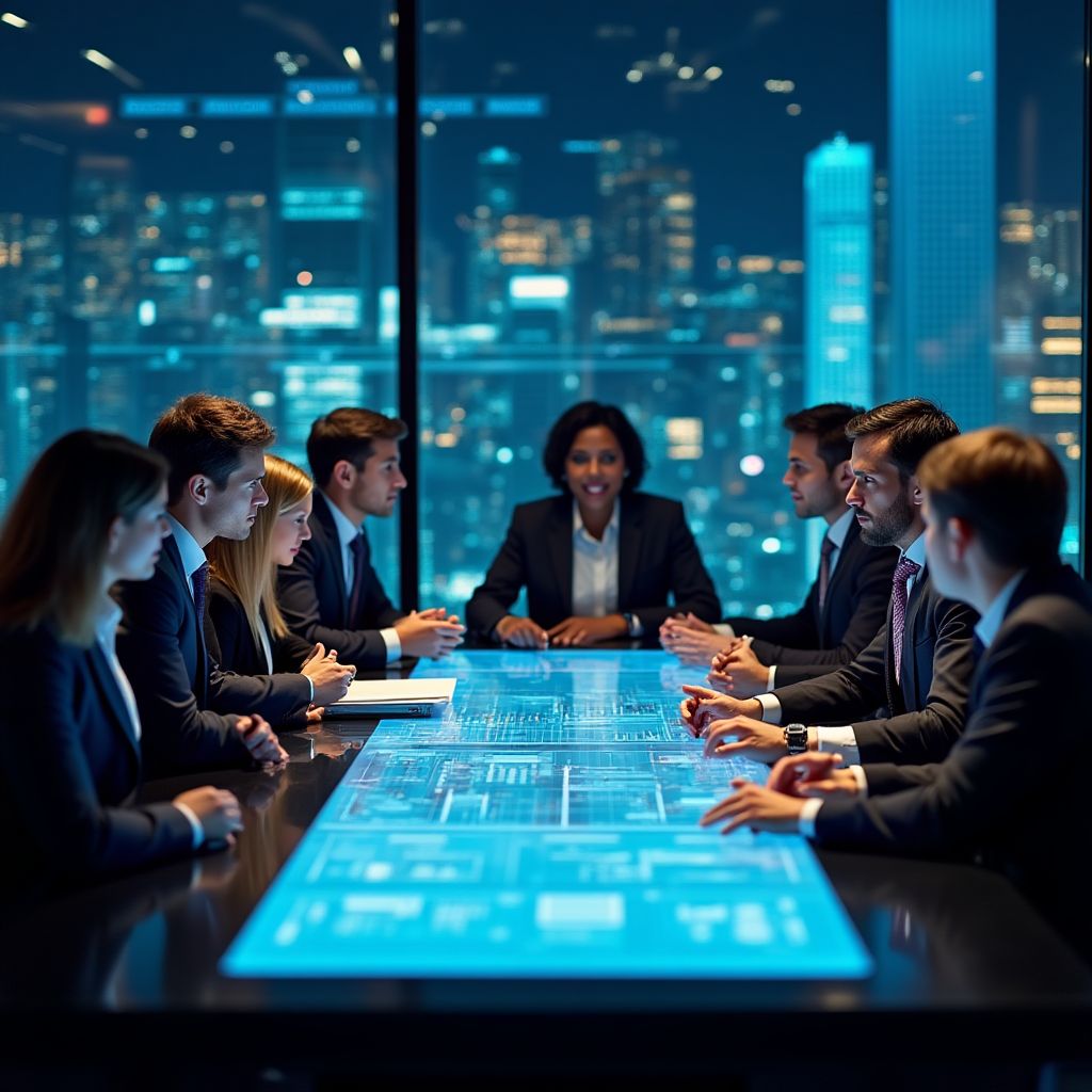 Equipo de expertos en inversiones en reunión estratégica